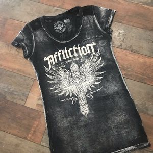 Affliction burn out tee